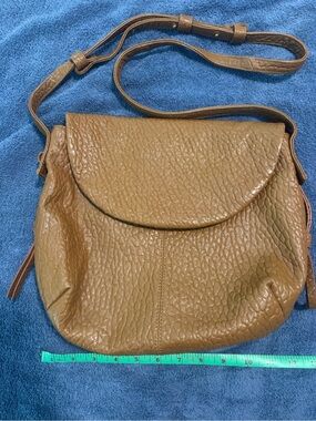 HOBO Tan Pebbled Leather Crossbody Bag